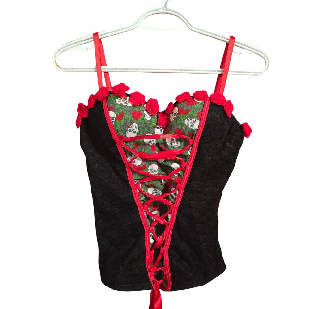 Spirit Halloween Women's Skull Gothic Corset Large